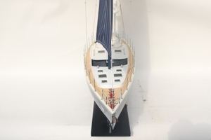 Modelo de Barco de Vela Náutico de Madera Storm 2, Barco de Velocidad Pintado a Mano, Forma Personalizada, Diseño Europeo, Regalo de Cumpleaños - Product Image 2