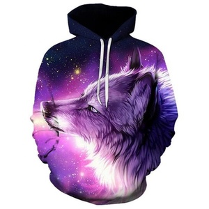 <span class=keywords><strong>Felpe</strong></span> con Cappuccio con Stampa 3D <span class=keywords><strong>di</strong></span> Lupo, Serie Animali Ghiaccio e Fuoco, Pullover Unisex a Maniche Lunghe, Abbigliamento Streetwear - Product Image 4