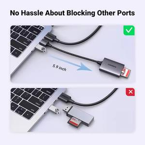 Lecteur de <span class=keywords><strong>carte</strong></span> <span class=keywords><strong>SD</strong></span> USB CM401 UGREEN USB 3.0 vers adaptateur <span class=keywords><strong>Micro</strong></span> <span class=keywords><strong>SD</strong></span> en aluminium, lecteur de <span class=keywords><strong>carte</strong></span> mémoire externe portable multi 2 en <span class=keywords><strong>1</strong></span> - Product Image 3