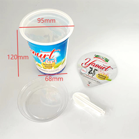 Contenant en Plastique PP de 500 ml avec Impression Personnalisée pour Emballage de Yaourt/Crème Glacée