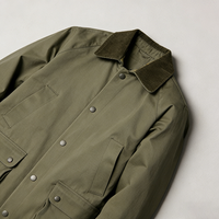 Veste personnalisée à col en velours côtelé batik fin pour hommes veste de travail imperméable à l'huile à motif de cire Service OEM disponible
