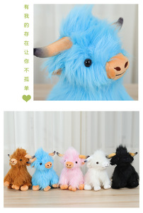 Großhandel Soft Cute Highland <span class=keywords><strong>Cows</strong></span> Plüschtiere Realistische Highland Cattle Plushie <span class=keywords><strong>Mooing</strong></span> Sound Super weiches Plüsch material für Babys - Product Image 3