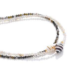 XY 860 Zomer Kraag Sieraden <span class=keywords><strong>2026</strong></span> RVS Schelp Ketting Handgemaakte Accessoires Wit Grijs Kristal Kraal Ketting - Product Image 1