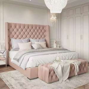 Juego de Dormitorio Moderno Minimalista de Lujo con Cama King de Terciopelo, Tapizado de Alta Calidad para Dormitorios Principales de Hotel/Villa - Product Image 1