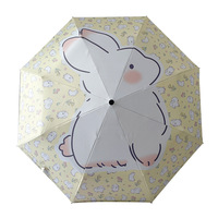 Petit parapluie de soleil noir portable pour femme Design pliant mignon avec contrôle entièrement automatique Protection solaire impression de parapluie personnalisée