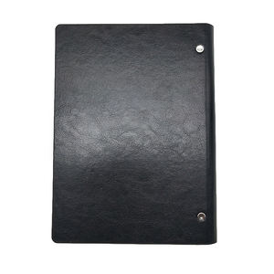 Carnets de notes professionnels en cuir PU de luxe, reliés cousus, écologiques, design populaire, noir, logo personnalisé pour les réunions de bureau - Product Image 2