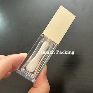 Biểu Tượng Tùy Chỉnh Pet Rõ Ràng Pha Lê Rose Gold Sliver Cây Đũa Phép Lip Gloss Bao Bì Container Lip Dầu Ống Với Lớn Bàn Chải Applicator 8Ml - Product Image 6