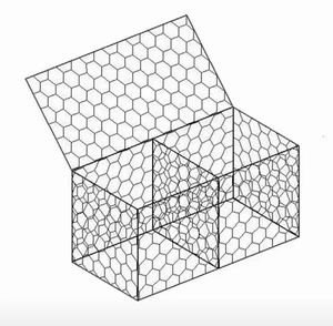 Bon prix Fabricant direct Boîte de gabions de calibre 8 (4mm) Galfan Enduit 60x80mm Clôture hexagonale en fil métallique Produits de terrassement - Product Image 1