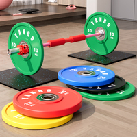 Disques de musculation en caoutchouc colorés pour barre olympique, idéaux pour la maison, le garage et l'entraînement en salle de sport commerciale