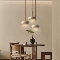 Postmoderne minimaliste chambre lampe de chevet bar comptoir salle d'étude salle à manger hauteur réglable jaune grotte pierre suspension
