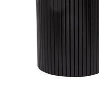 Table d'appoint ronde à piédestal de 22 po de haut noir Table basse en bois fabriquée à la main