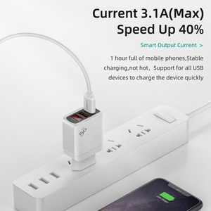 <span class=keywords><strong>Chargeur</strong></span> USB EONLINE à 2 ports avec écran LCD numérique, 5V 3.1A Max, <span class=keywords><strong>chargeur</strong></span> rapide pour Samsung Xiaomi Huawei, <span class=keywords><strong>chargeur</strong></span> pour iPhone - Product Image 3