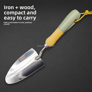 <span class=keywords><strong>พลั่ว</strong></span>สแตนเลสขนาดเล็กด้ามไม้สำหรับทำสวนกระถางดอกไม้ในครัวเรือนขุดดิน - Product Image 4