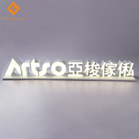 Lettres LED personnalisées blanches intégrées à éclairage frontal pour enseigne de logo chinois et anglais pour magasin de meubles, salle d'exposition, réception, mur