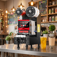 Machine de scellage entièrement automatique Baiwin pour gobelets en plastique PP, PE, PET, gobelets en papier, gobelets pour boissons chaudes, et gobelets à thé Boba/Bubble Tea