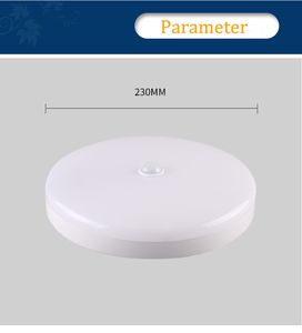 Hiện đại 18 wát <span class=keywords><strong>LED</strong></span> Bảng điều chỉnh ánh sáng cảm biến chuyển động ánh sáng trần cho văn phòng nhà cơ thể nhựa bề mặt gắn đèn ban công - Product Image 6