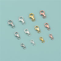 Fermoir Classique Véritable Homard à Ressort en Argent Sterling 925 avec Anneau Ouvert pour Fabrication de Bijoux DIY Bracelets et Colliers