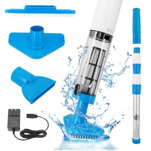 Aspirateur de <span class=keywords><strong>piscine</strong></span> portable avec manche télescopique, aspirateur de <span class=keywords><strong>piscine</strong></span> sans fil rechargeable 3-en-1 - Product Image 1