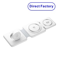 Cargador magnético plegable 3 en 1 para teléfono móvil, cargador inalámbrico de carga rápida de 20W
