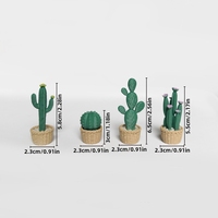 Miniature de cactus en résine à l'échelle 1/12, modèle de plante en pot, jouet pour décoration