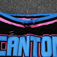 Shorts de sport brodés en gros, design personnalisé pour hommes, shorts de basket rétro