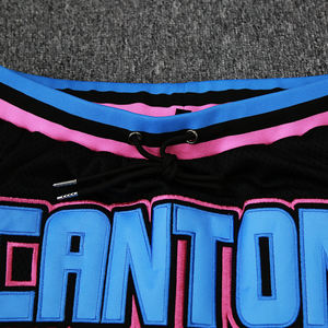 도매 자수 번호 스포츠 반바지, 남성용 맞춤 디자인 레트로 농구 반바지 - Product Image 3