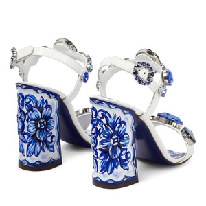 Nouvelles collections 2026 : Chaussures à talons carrés pour femmes avec gros strass et impression 3D - Product Image 2