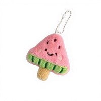En gros, Porte-clés pendentifs poupées en peluche exquises, thème crème glacée aux fruits d'été, breloques pour sacs à dos de filles, jouets pour enfants, cadeau