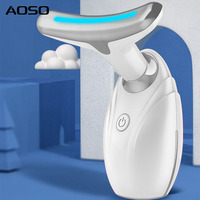 Masseur électronique pour le cou et le visage, anti-rides, vibration chaude, appareil de sculpture du visage et du cou pour le soin de la peau anti-rides