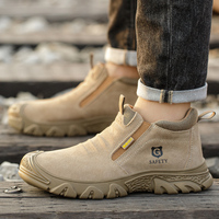 Bottes de sécurité antidérapantes 6KV avec semelle en caoutchouc à crampons agressifs, soufflet élastique, chaussures de travail industrielles légères
