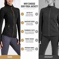 Veste de sport respirante unie à manches trois-quarts pour femme, idéale pour la course, le yoga et la gym – Collection USA Oversea 2026