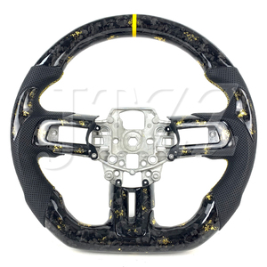 Volant en cuir forgé jaune pour <span class=keywords><strong>Ford</strong></span> Mustang ST <span class=keywords><strong>RS</strong></span> 2008 2009 2010 2011 2012 2013 2014 2015 - Product Image 1