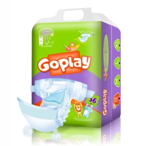 Premium GOPLAY-PREMIUM Couches-culottes jetables en coton pour bébé, avec feuille de protection respirante et protection 3D anti-fuites, adhérence forte - Product Image 1