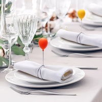 Lot de 4 porte-serviettes créatifs en forme de ballon, vente en gros, pour anniversaires, Saint-Valentin, fêtes de rentrée scolaire - Durables et réutilisables