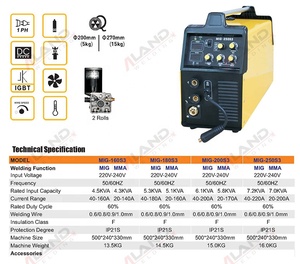 Machine à souder MIG 3 en 1, inverseur IGBT, 220V, MIG MMA 250A AC DC, soudeuse à gaz et sans gaz - Product Image 6