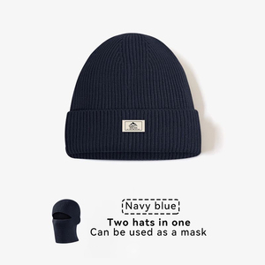 <span class=keywords><strong>Cagoule</strong></span> d'hiver pour hommes femmes Cache-cou coupe-vent à double usage Trendy Versatile Knitted Hat - Product Image 6