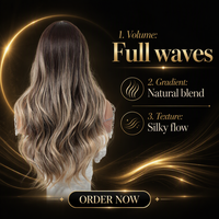Perruque longue ondulée brune blonde transparente avec dentelle respirante, résistante à la chaleur, en fibre capillaire, pour femme