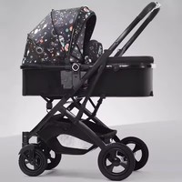 Siège auto et poussette 3-en-1 pour bébé, poussette légère et pliable pour voyage, landau pour nouveau-né
