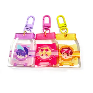 Kuien Hot Bán Chất Lượng Cao Tùy Chỉnh 3D Acrylic Charms Khuyến Mại Hai Mặt In Anime Nhựa Keychain Nhà Cung Cấp