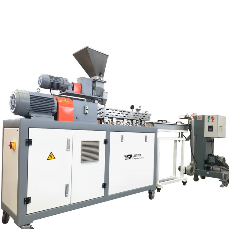 Lab Co-rotating Double Screw Extruder Twin screw Polyamide Pellets Clamshell Barrel Extruder