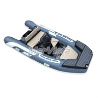 Kayak de pêche de luxe CE, 12 pieds, bateau à coque en aluminium en Hypalon/PVC, RIB gonflable, 3,6 m