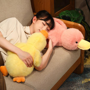 All'ingrosso Super morbido giocattolo di peluche giallo papero Kawaii comodo compagno di animali di peluche di compleanno con ripieno di cotone PP - Product Image 2