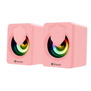 Mini alto-falante kisonli usb, alta promoção, L-1030 pc, cor rosa, branco, portátil, karaoke, boa promoção