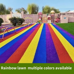 Césped <span class=keywords><strong>Artificial</strong></span> de Arco Iris de 25mm de Altura, Césped Sintético para Exteriores, Jardín de Infancia - Product Image 6