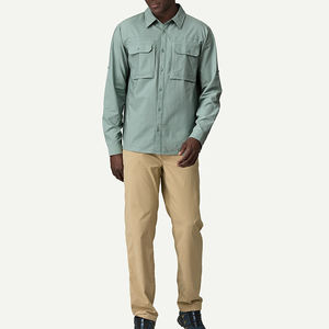 איכות טובה mens הגנה uv למטה שרוול ארוך-כפתור חוצות דייג חולצות רכות - Product Image 1