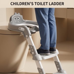 Taburete para inodoro para niños, forma de dinosaurio, material PP, ayuda para el entrenamiento en el baño, de 3 a 6 años - Product Image 3