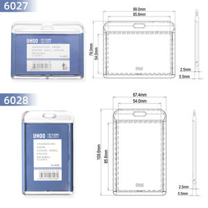उहोओ 6027 उच्च गुणवत्ता वाले ऐक्रेलिक क्षैतिज प्लास्टिक आईडी कार्ड धारक वाटरप्रूफ नाम बैज व्यवसाय कार्ड धारक वाटरप्रूफ नाम बैज व्यवसाय कार्ड धारक - Product Image 4