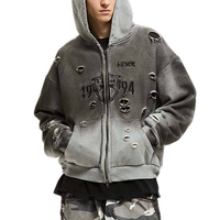 Sweat-shirts pour hommes personnalisables, style vintage, délavés, effet usé, style grunge, 500 GSM, vente en gros, fabricant de vêtements