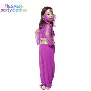 Costume de danse du ventre pour enfants HESPER Purple, déguisement de princesse arabe pour Halloween, cosplay, spectacle de carnaval, jeu de rôle, robe de fête - Product Image 2