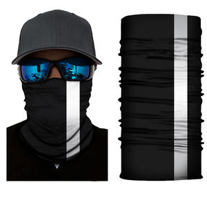 Diseño personalizado de fábrica, bufanda impresa, cubierta facial, deportes, tubular sin costuras, bandana de seguridad para montar con tiras reflectantes - Product Image 5